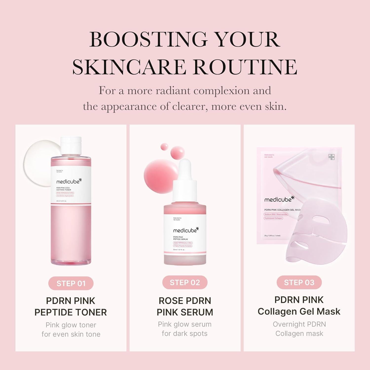 [Medicube] Tónico Calmante PDRN Pink Cica 250ml
