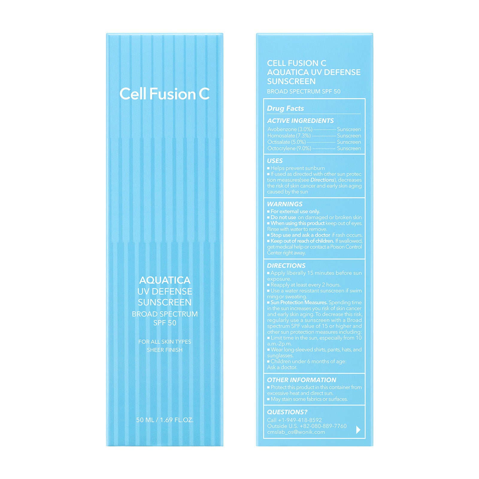 [CellFusionC] Aquatica UV Defense Sunscreen OTC 50ml