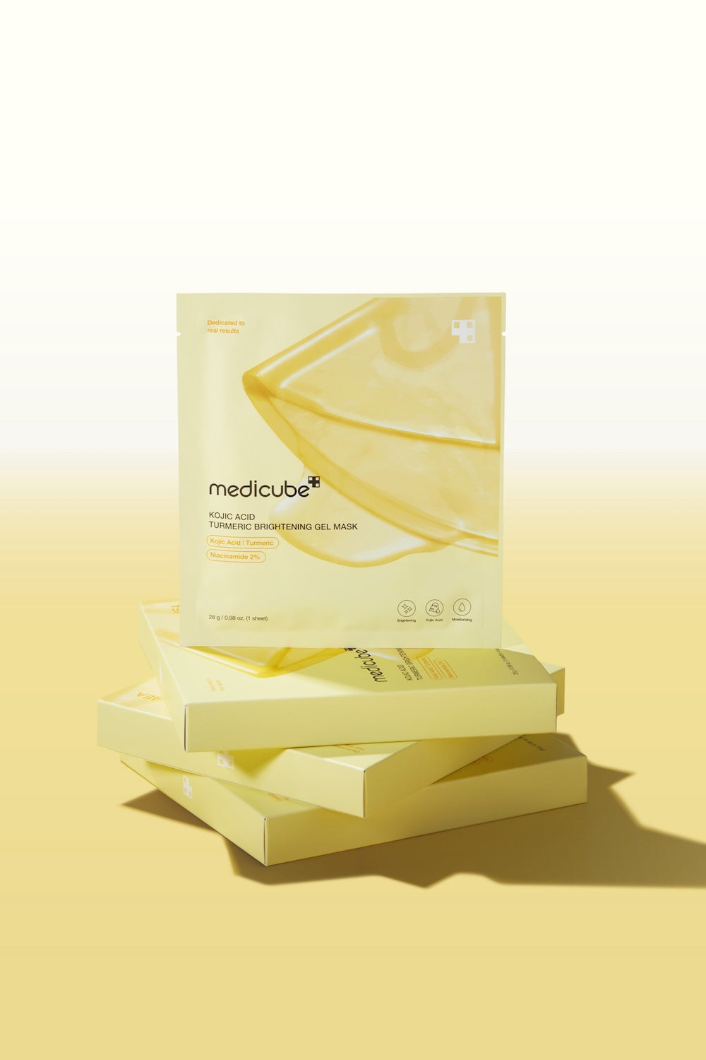 [Medicube] Mascarilla de gel iluminadora de cúrcuma y ácido kójico 4 unidades
