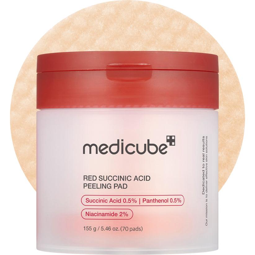 [Medicube] Discos exfoliantes de ácido succínico Red 70 unidades
