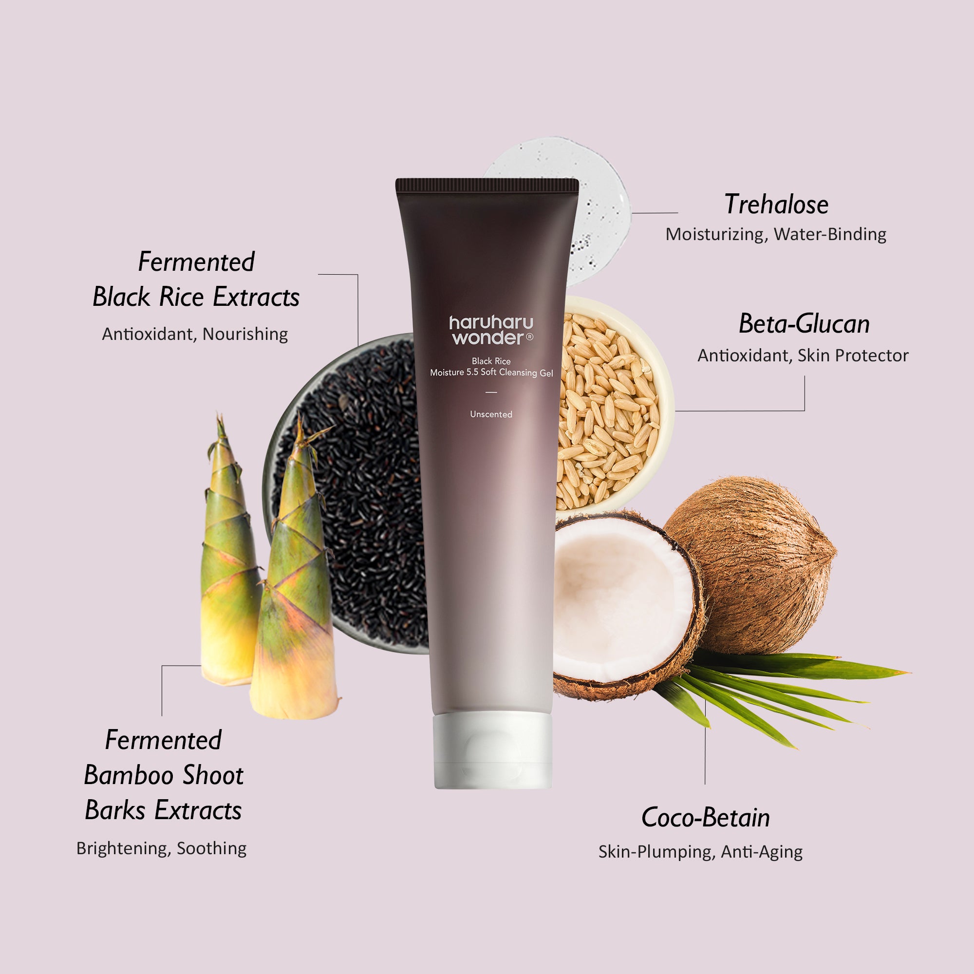 [haruharuwonder] Black Rice Moisture 5.5 Soft Cleansing Gel 100ml