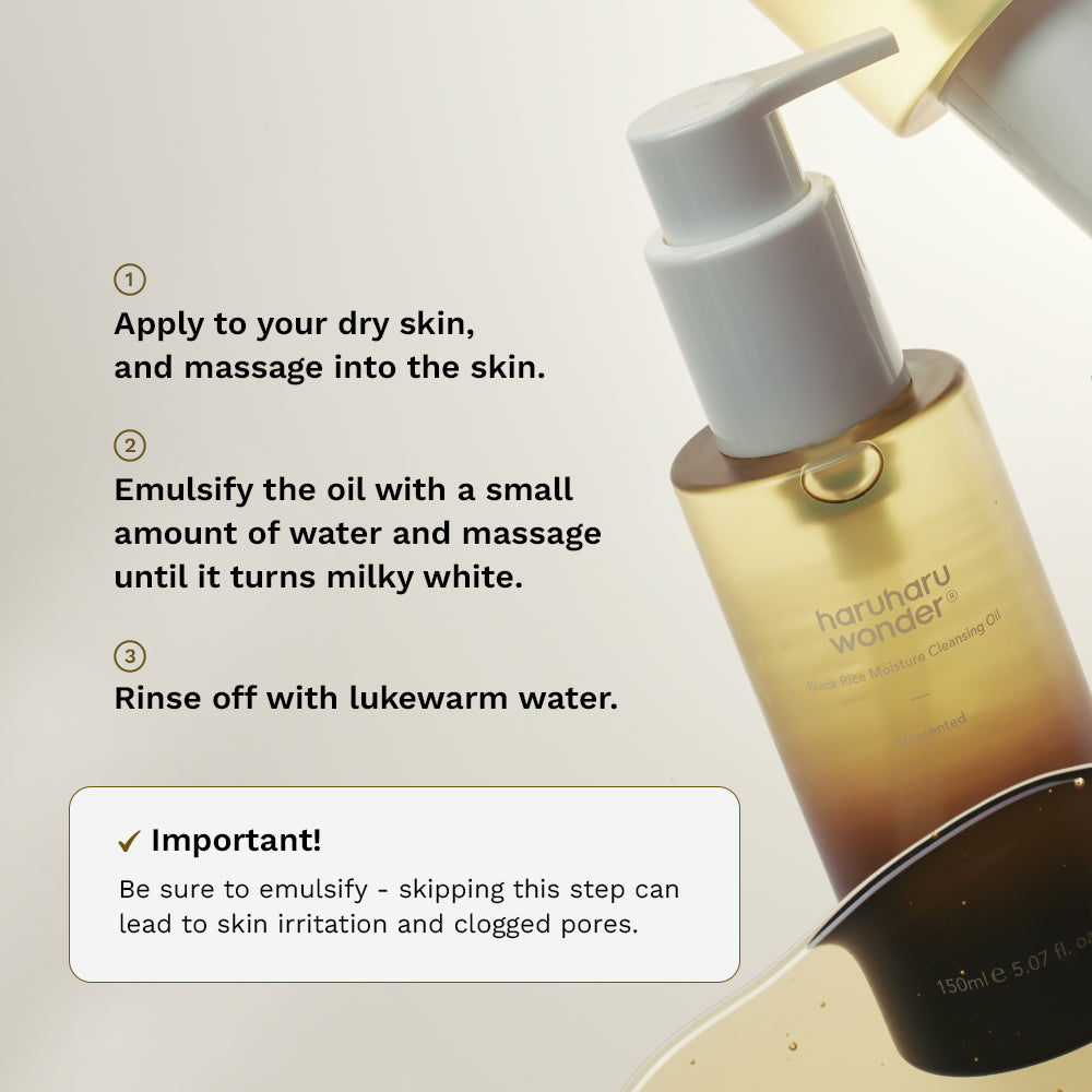 [haruharuwonder] Black Rice Moisture Cleansing Oil - 2ize