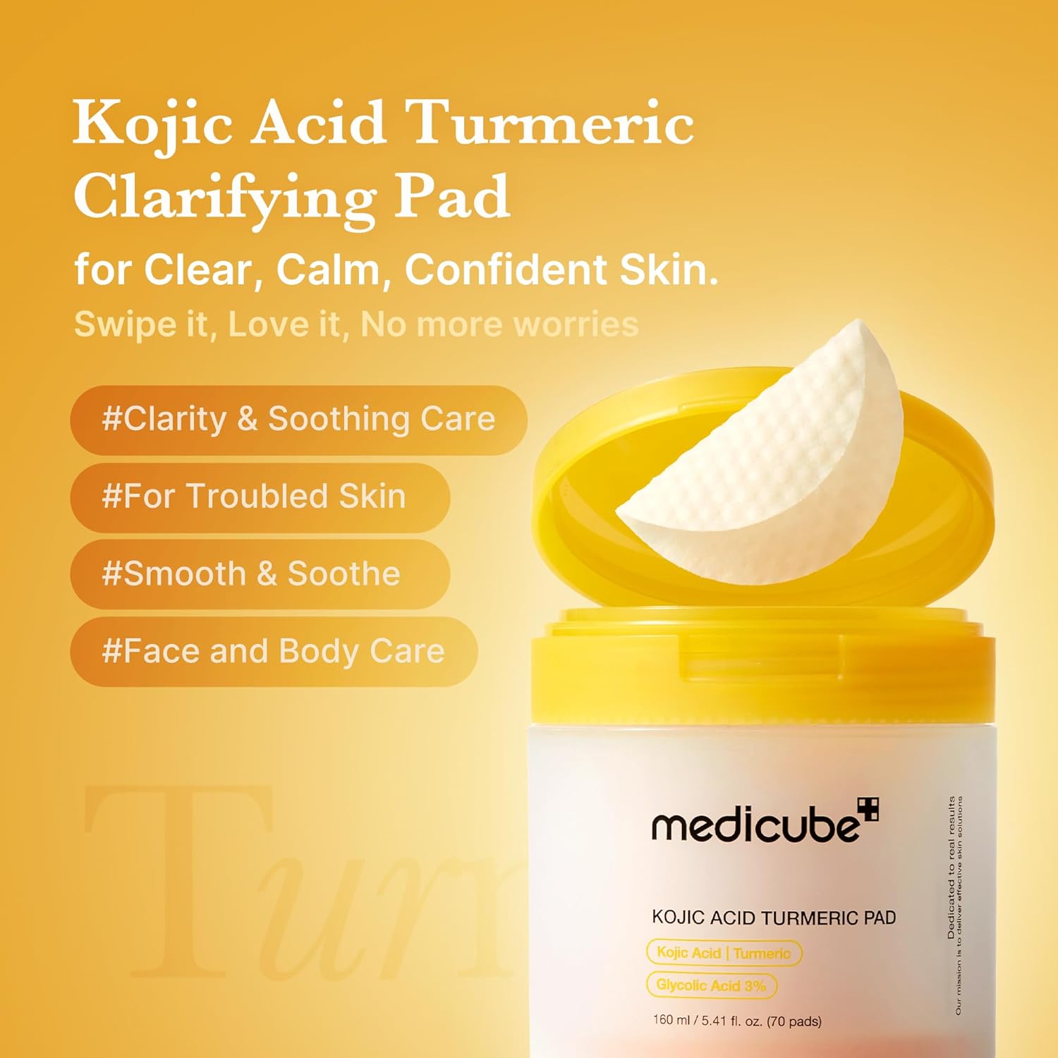 [Medicube] Discos Tónicos de Cúrcuma y Ácido Kójico 70 unidades